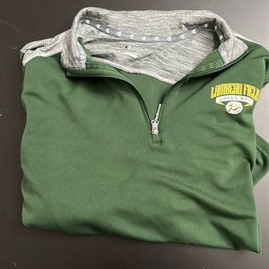 Men’s large packers lambeau field champion dri-fit long sleeve quarter zip